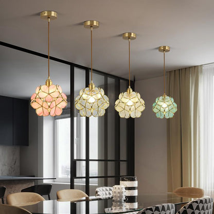 Nordic Bedside Small Chandelier Simple Long Chandelier Restaurant Full Copper Lamp
