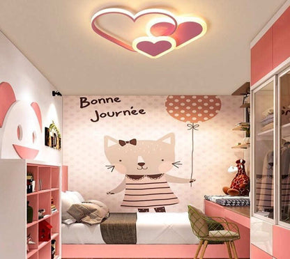 Pink Led Chandelier Light For Girl Bedroom Plafond Acrylic Lighting Lamp Modern New Fixture Lampadario Luminaire Lustres