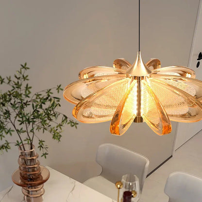 Modern Restaurant Glass Crystal Chandelier Bar Counter Luminous Body Artistic Creativity Personalized Lighting
