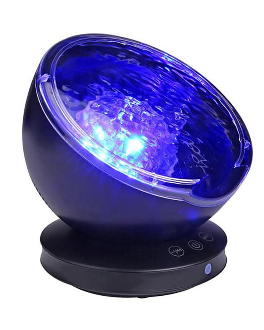 Hanging Night Light Projector Ocean Blue Sea Waves Projection Lamp With Mini Speaker Ocean Waves Night Light