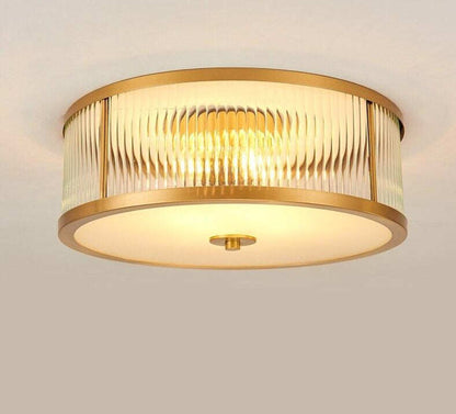 Nordic LED Ceiling Lights Luxury Vintage Glass Copper Luminarias Para Teto Living Room Bedroom Ceiling Home Lighting