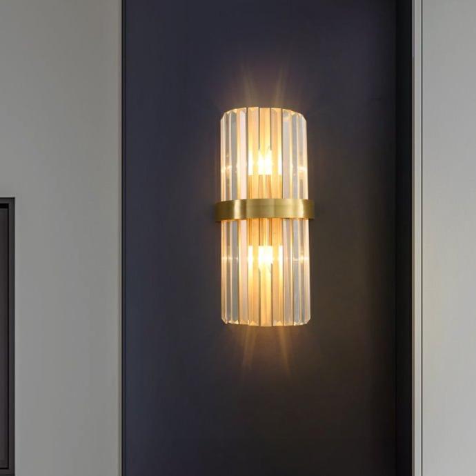 Modern Light Luxury Living Room Background Copper Wall Lamp