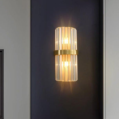 Modern Light Luxury Living Room Background Copper Wall Lamp