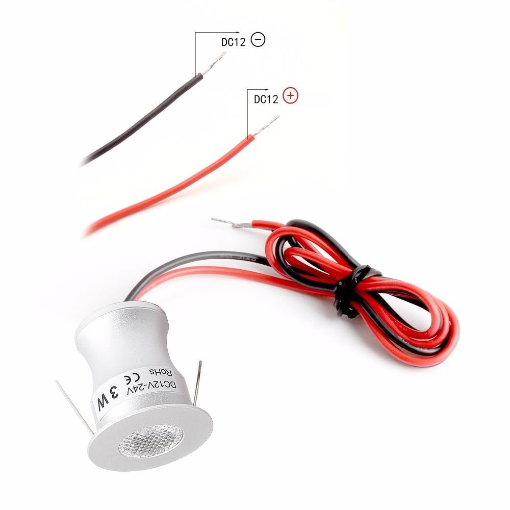 Led Spotlight Cabinet Mini Spot Light IP65 Waterproof 1W 3W Recessed Down Light Cold Warm White Cupboard Showcase use Q