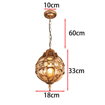 Vintage Glass Chandeliers Outdoor Pendant Lamp Balcony Grape Waterproof Aluminum E27 Bulb Garden Hanging Lamp Loft