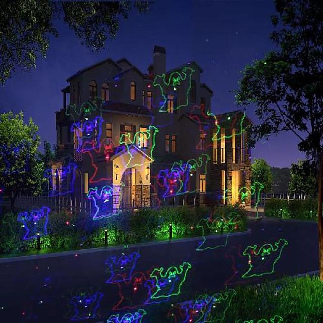 1pcs x-37p-d garden laser lights projector 18 festive designs for christmas halloween blue green red 3 color waterproof laser projector