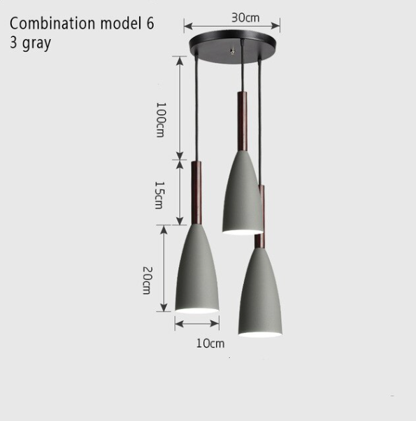 Nordic Minimalism Droplight E27 Aluminum Wood Pendant Lights, Home Restaurant Decor Lighting Lamp And Bar Showcase Spot Light