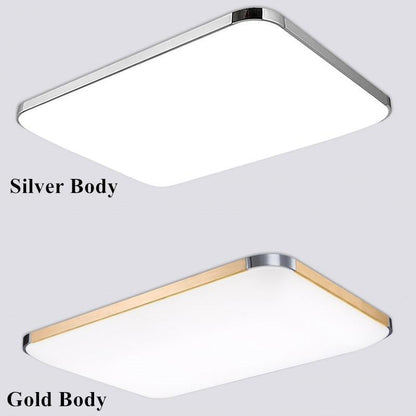 Modern 2.4G RF Remote Control Square Aluminum Acrylic LED Ceiling Lamp Cold White+Warm White Stepless Dimming LED Ceiling Light