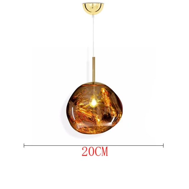 Nordic LED glass Chandelier Lava Ball Pendant Lamps Hanging Lamps Bedroom Kitchen Chandelier Modern Personality Light Melt Lava