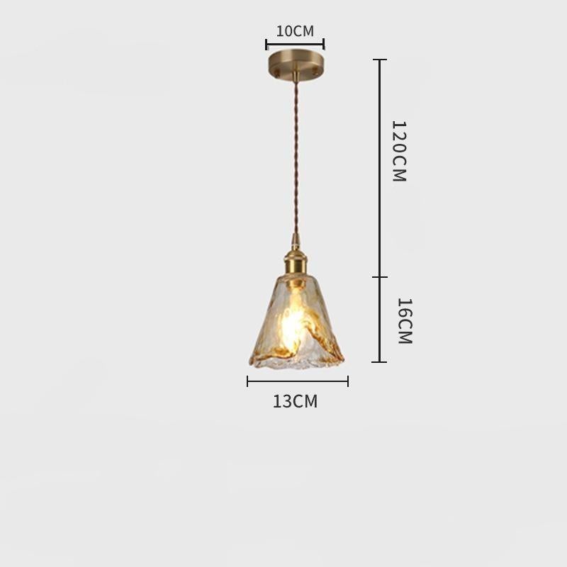Retro Brass Chandelier Restaurant Glass Lamp Artistic Creativity Personalized Industrial Wind Chandelier