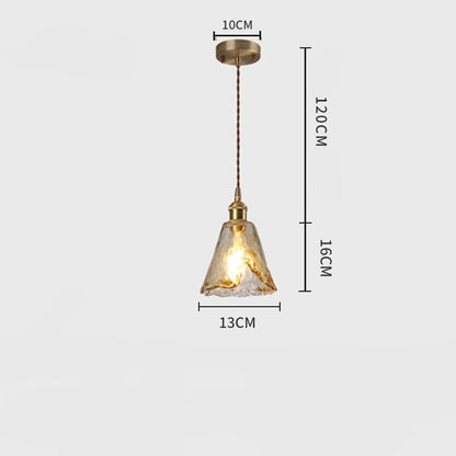 Retro Brass Chandelier Restaurant Glass Lamp Artistic Creativity Personalized Industrial Wind Chandelier