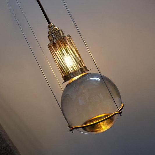 Nordic Solid Crystal Ball Chandelier Creative Restaurant Clothing Shop Cafe Hotel Bedroom Bedside Light Luxury Chandelier
