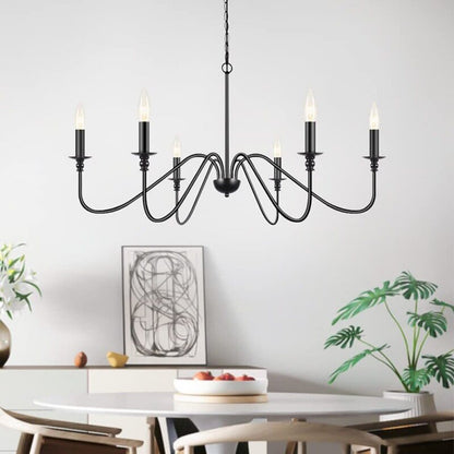 Retro Loft Living Room Chandelier Lighting E14 Vintage American Style Ceiling Chandelier Household