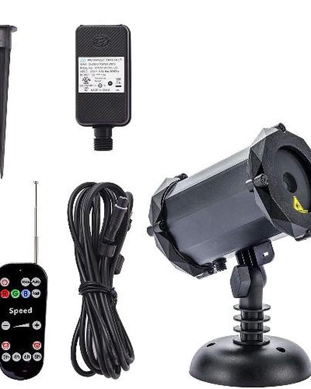 1pcs x-37p-d garden laser lights projector 18 festive designs for christmas halloween blue green red 3 color waterproof laser projector