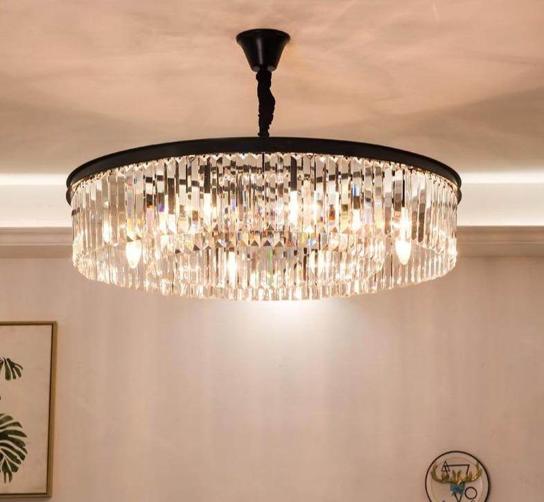 Modern Crystal Pendant Lights Industrial Retro Home Lamp For Living Room Kids Bedroom Dining Table LED Pendant Light Rectangle