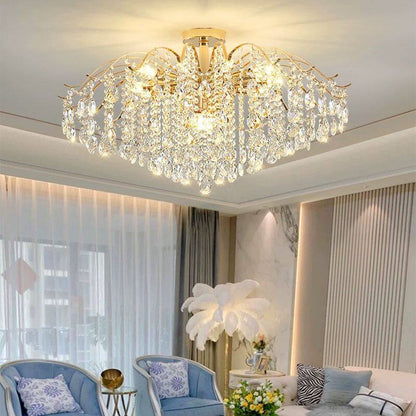 Light Luxury Crystal Ceiling Lamp Post-modern Living Room Main Lamp Simple Atmosphere Crystal Lamp