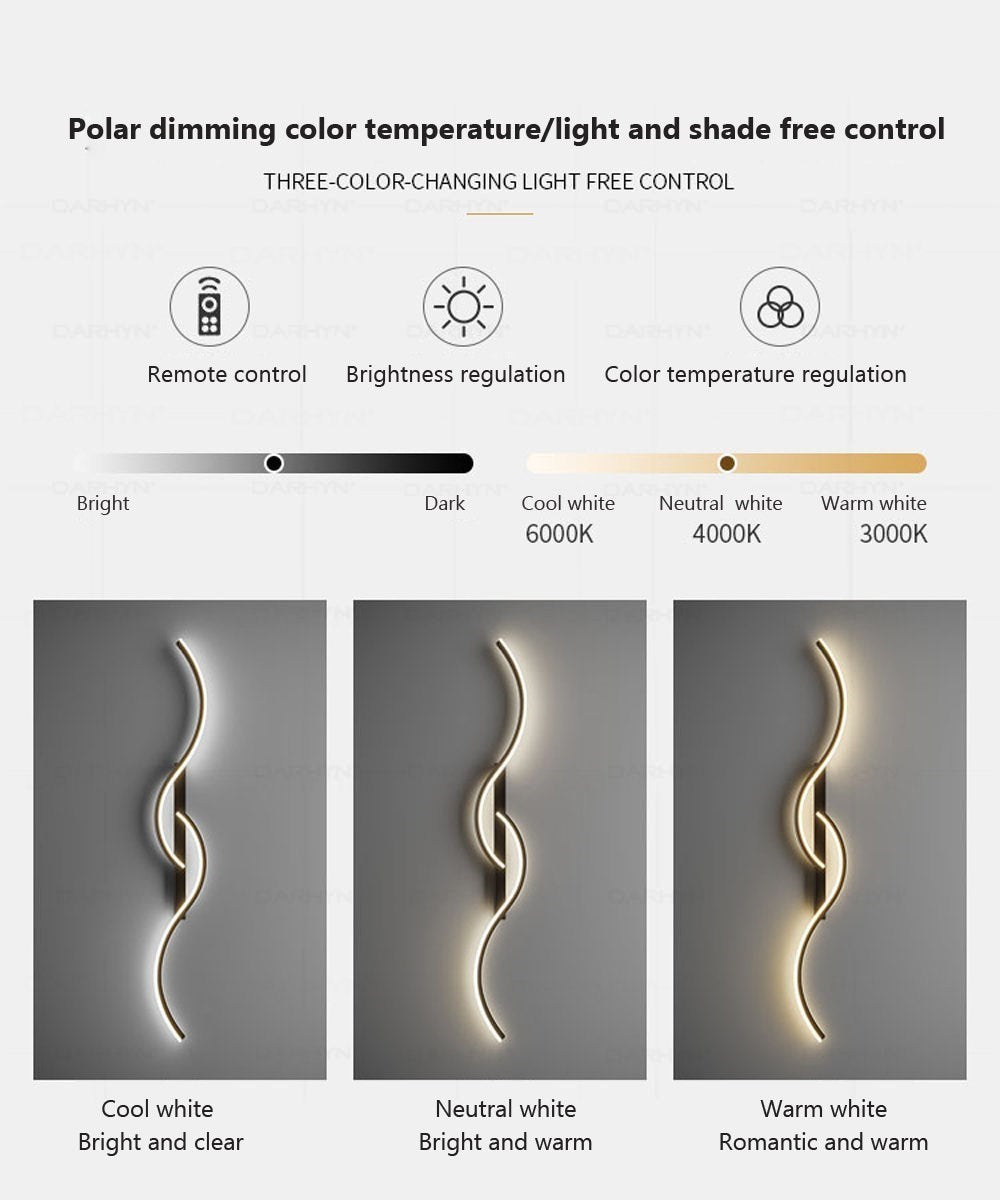 Modern LED Wall Lamp  Light Bedroom Bedside Long Strip Wall Sconces Living Room Home Indoor Lighting Fixture
