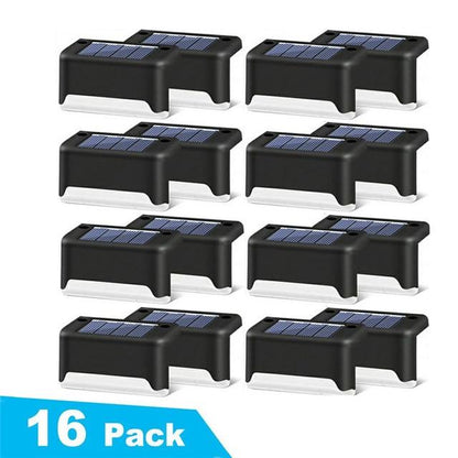 16/8PCS Solar Deck Lights Solar Step Lights Outdoor Waterproof Led Solar Fence Lamp  for Patio Stairs Garden Pathway Step Yard