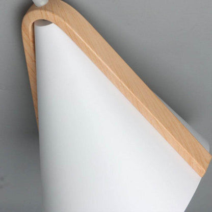 Nordic Pendant Light Wood Grain Modern Minimalist Creative Wrought  White Iron Lampshade  Lighting E27 Lamp Holder 1.2 m Wire