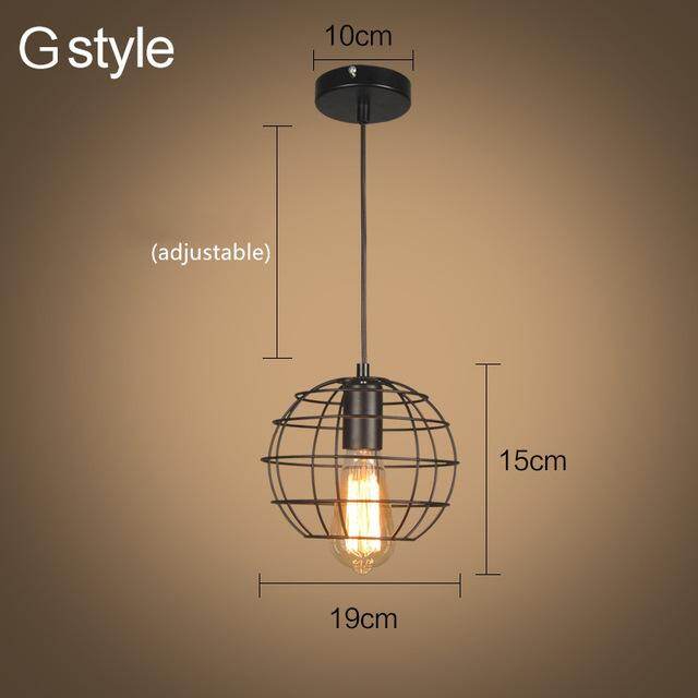modern cage pendant light iron minimalist retro Scandinavian loft pyramid pendant lamp metal Hanging Lamp E27 Indoor ZDD0011