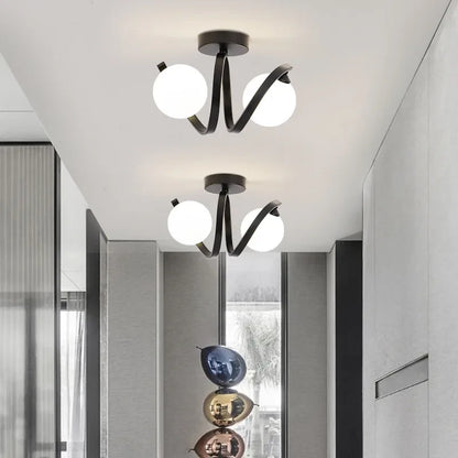 Modern Glass Ceiling Lights Indoor Lighting  Balcony Entryway Cloakroom Fixtures