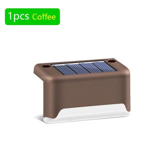 6/8pcs LED Solar Lamp Path Stair Outdoor Waterproof Wall Light Garden Landscape Step Stair Deck Lights Balcony Fence Solar Light