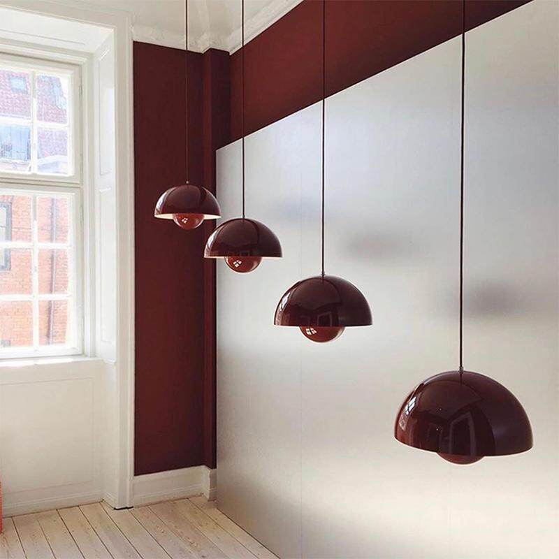 Restaurant Chandelier Creative Simple Office Clothing Shop Coffee Shop Bar Creative Color Flower Bud Led Pendant Lamp