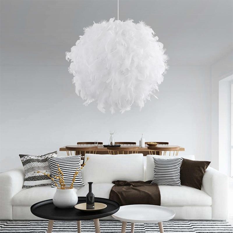 Best Valentine's Day Gift For Lover Heart Shape Feather lampada led Pendant Lamp with Led Bulb 3 colors