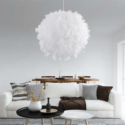 Best Valentine's Day Gift For Lover Heart Shape Feather lampada led Pendant Lamp with Led Bulb 3 colors
