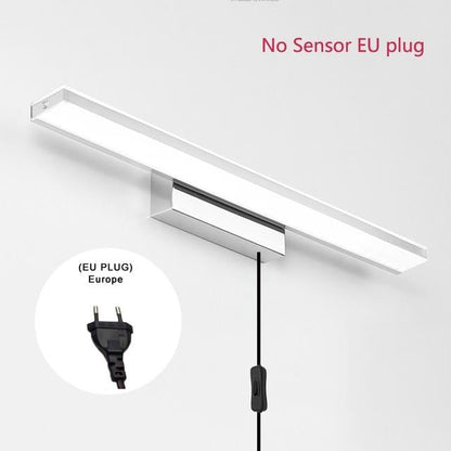LED Mirror Light 42-52cm PIR Motion Sensor Waterproof Modern Cosmetic Acrylic Wall Lamp For Bathroom Light sconce lamp ZJQ0005