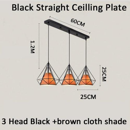 Modern Pendant Lamp Light,  Iron Frame Pendant Lights For Kitchen Island Dining Room Home Decoration Luminaire