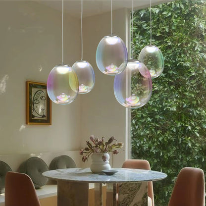 Lighting Colorful Glass Pendant Light Chandelier Children Blow Bubbles Shade Will Display Ambient