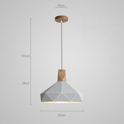Modern minimalist design pendant lamp Nordic creative colorful led lamp home lighting bar restaurant iron solid wood lamp living