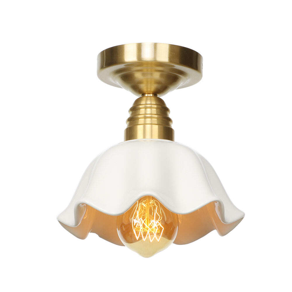 9 Style Modern Minimalist LED Copper Ceiling Lamp Bedroom Corridor Kitchen Decoration Lamp Cafe Garden Living Room Ceiling Light