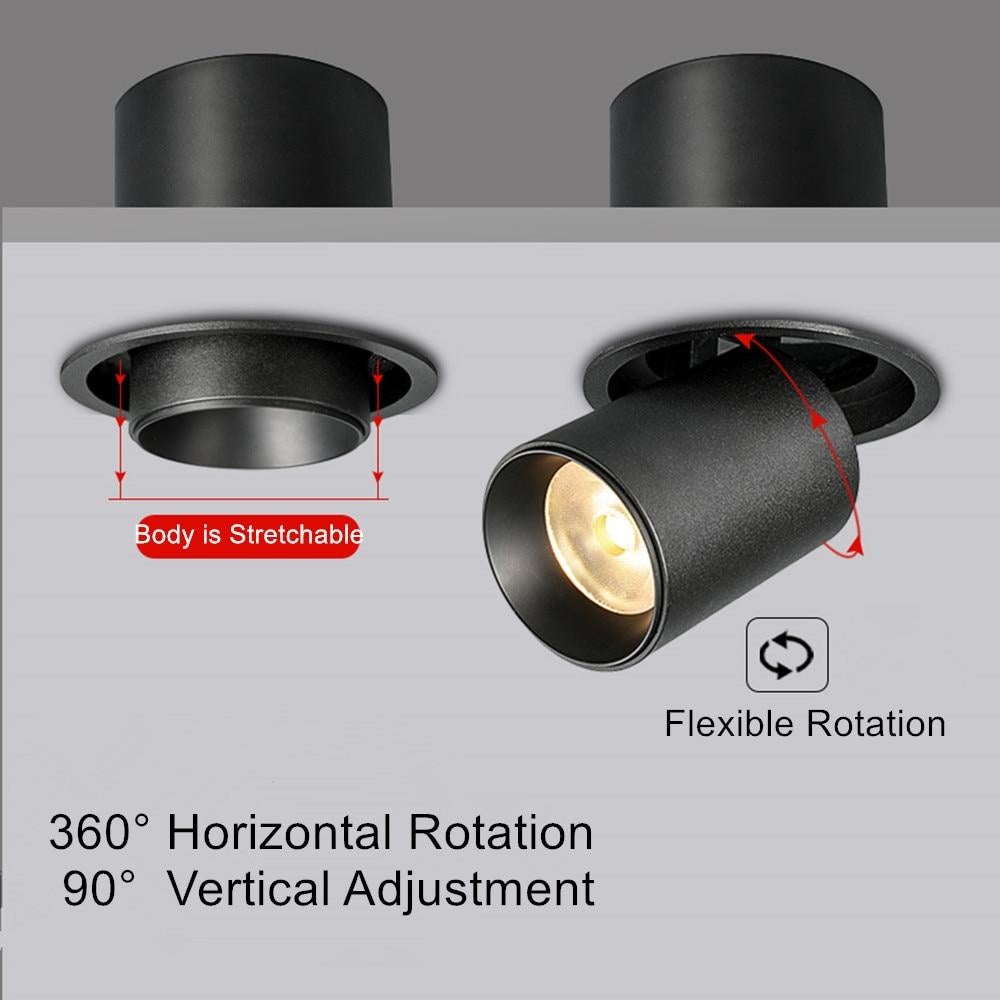 NEW LED spot lights embedded ceiling lamp 12W 10W 7W living room simple Nordic Adjustable and Rotate CREE COB downlight