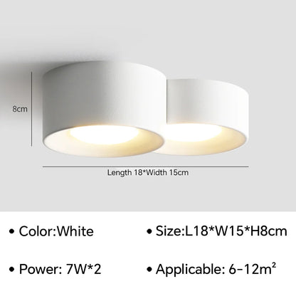Nordic LED Ceiling Lamp Cylinder Spotlight Chandelier for Bedroom Hallway Decoration Indoor Lighting