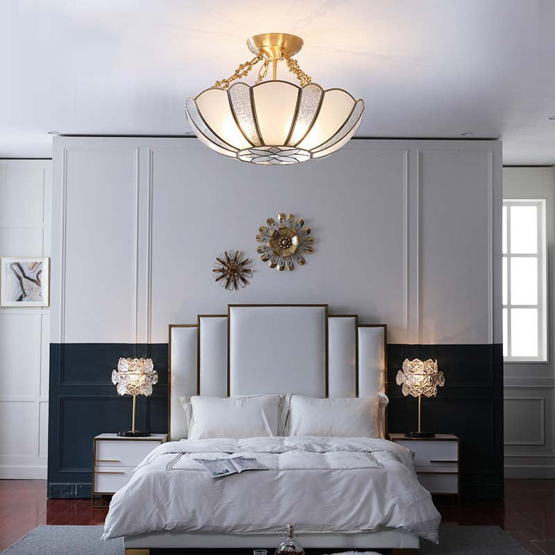 Country Style Room Living Room Copper Ceiling Lamp