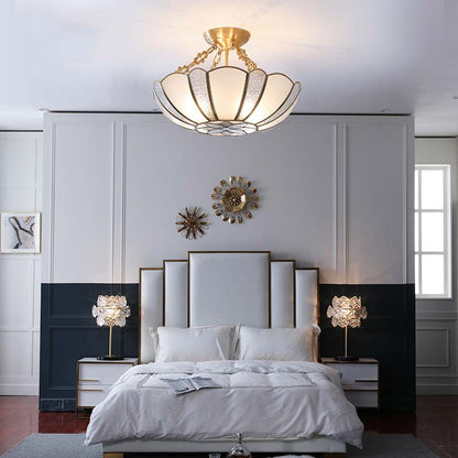 Country Style Room Living Room Copper Ceiling Lamp