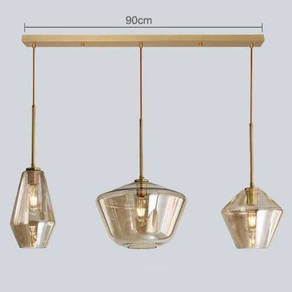 Nordic Modern Glass Pendant Lights Fixtures Loft LED Hanging Pendant Lamp For Kitchen Restaurant Living Room Bedroom E26 E27