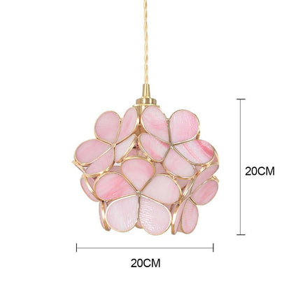 Glass Pendant Lamp Flower Lighting Japanese Loft LED Crystal Hanging Lights For Dining Room Bedroom Kitchen Art Deco Fixtures