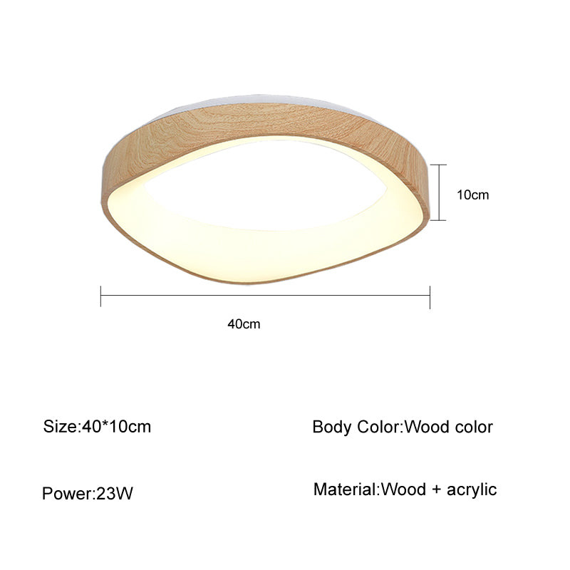 LED Ceiling Lamp Bedroom Corridor Modern Wood Ceiling Lights Living Room Decorative Light Fixture