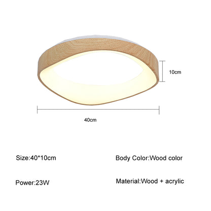 LED Ceiling Lamp Bedroom Corridor Modern Wood Ceiling Lights Living Room Decorative Light Fixture