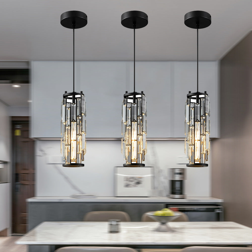 Modern Crystal Pendant Light Appliance Crystal Hanging Lamp for Dining Bar Bedside Crystal Suspension Fixtures