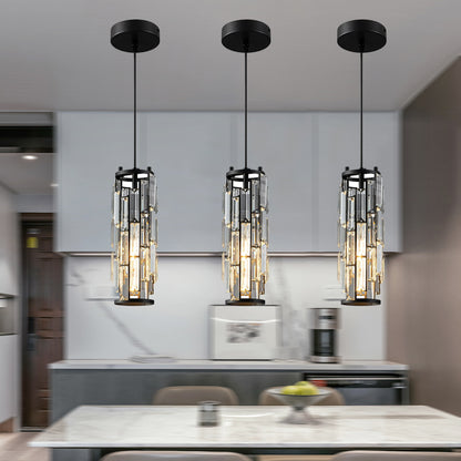 Modern Crystal Pendant Light Appliance Crystal Hanging Lamp for Dining Bar Bedside Crystal Suspension Fixtures