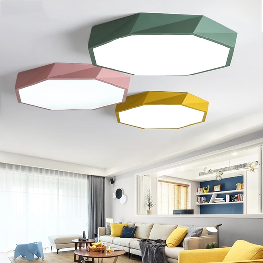 Led Ceiling Light Colorful  Macarons Indoor Light For Living Room Bedroom Luminaria Teto Aisle High 6cm Home Lighting Fixture