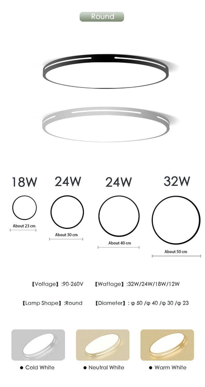 Modern LED Ceiling Light Lamp Lighting Fixture Surface Mount Flush Remote Control Dimmable 18W 48W Living Room Bedroom Balcony