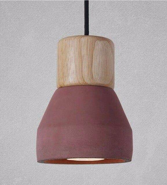 Pendant Lights Modern Fashion Ceiling Pendant Lamp Home Lighting Fixture, Wood Cement Hanglamp For Kitchen Dining Room