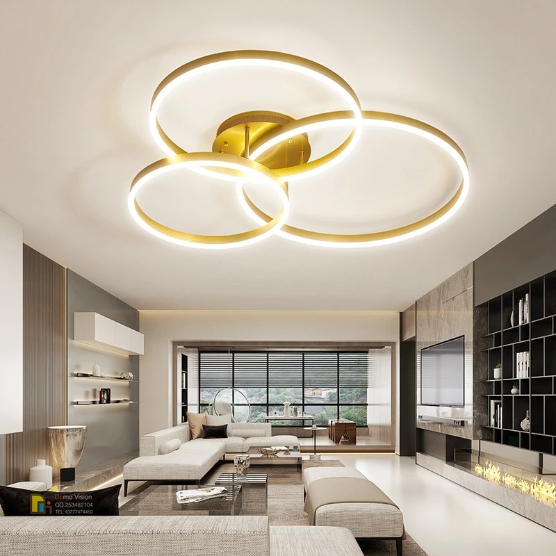 Led Ceiling Lights For Living Room Bedroom Remote Control Lamparas DeTecho Surface Mount White Indoor Lighting Fixture