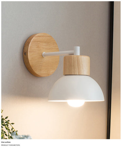 Nordic Creative Wall Lamp LED Wood Lighting Fixture For Living Room Eye Protection Bedside Home Decor Lighting