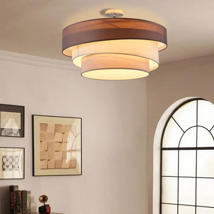 Cloth sunshade cover ceiling lamp Modern LED Round Ceiling light Bedroom Corridor Home Living Room Decor
